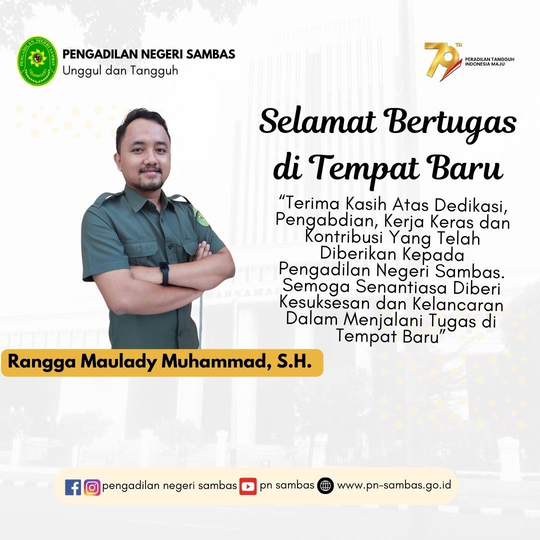 Selamat Bertugas di Tempat Baru