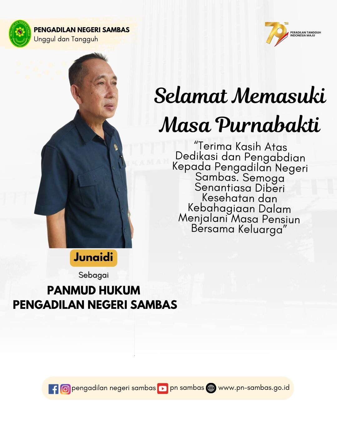 Purnabakti Panitera Muda Hukum