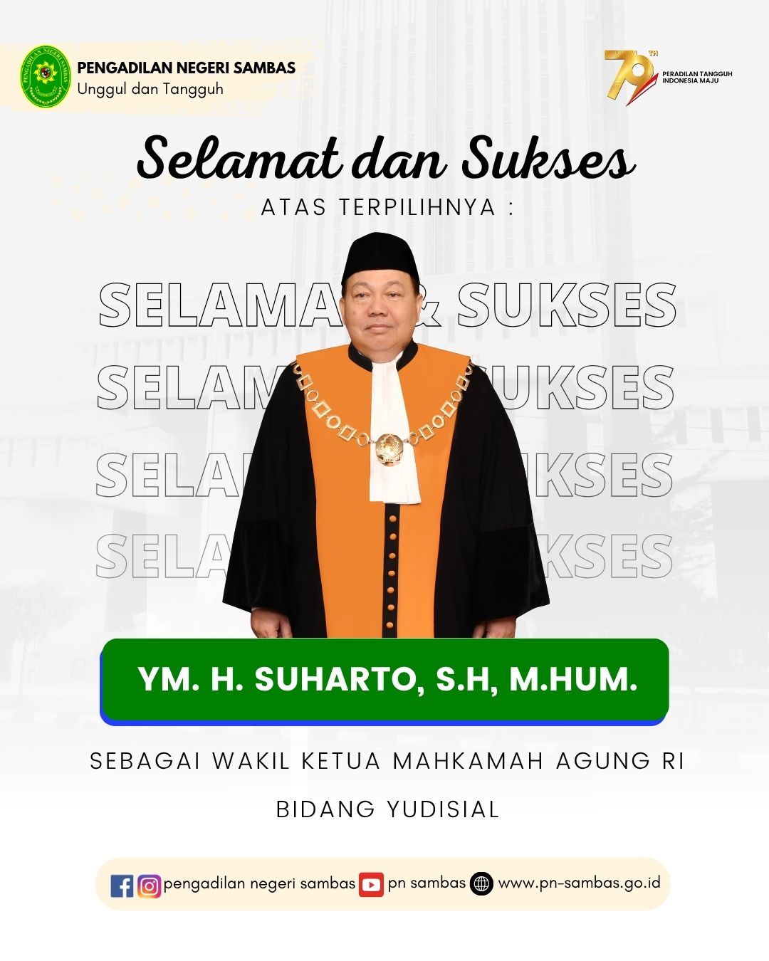 Wakil Ketua MA RI Bidang Yudisial