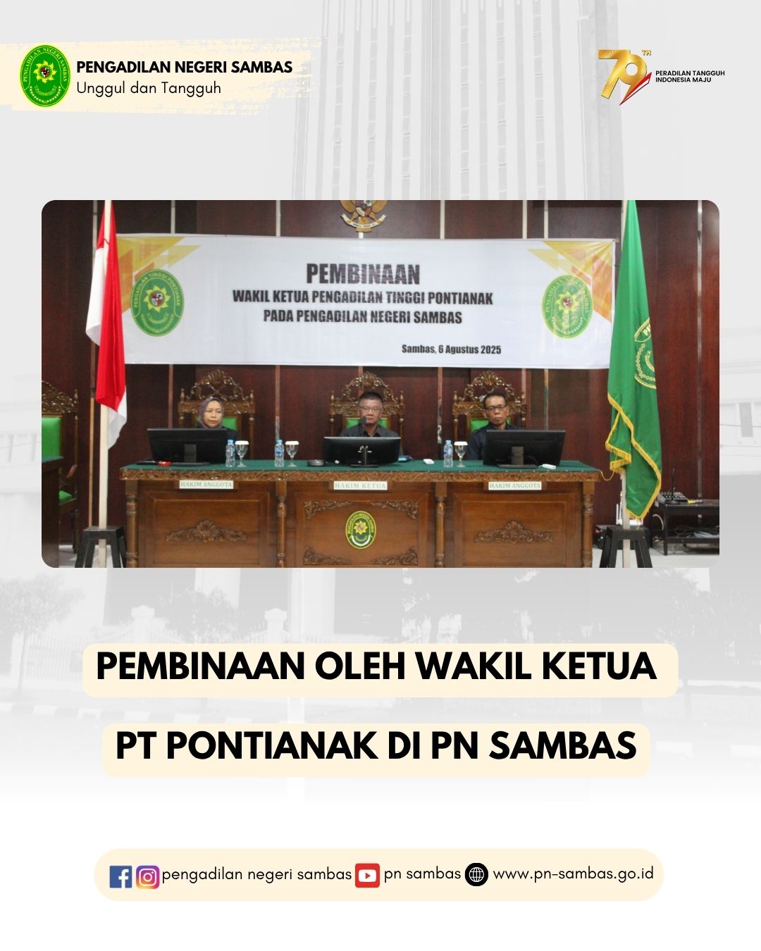 Pembinaan Wakil Ketua PT Pontianak
