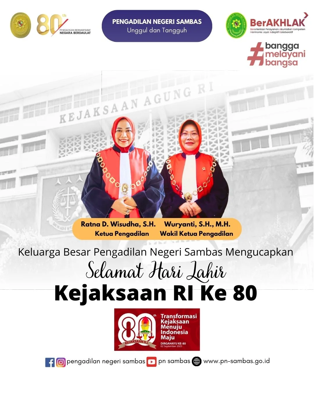 Selamat Hari Jadi Kejaksaan RI