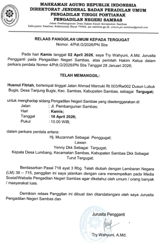 Relaas 4 dan 8 pdt g 2026